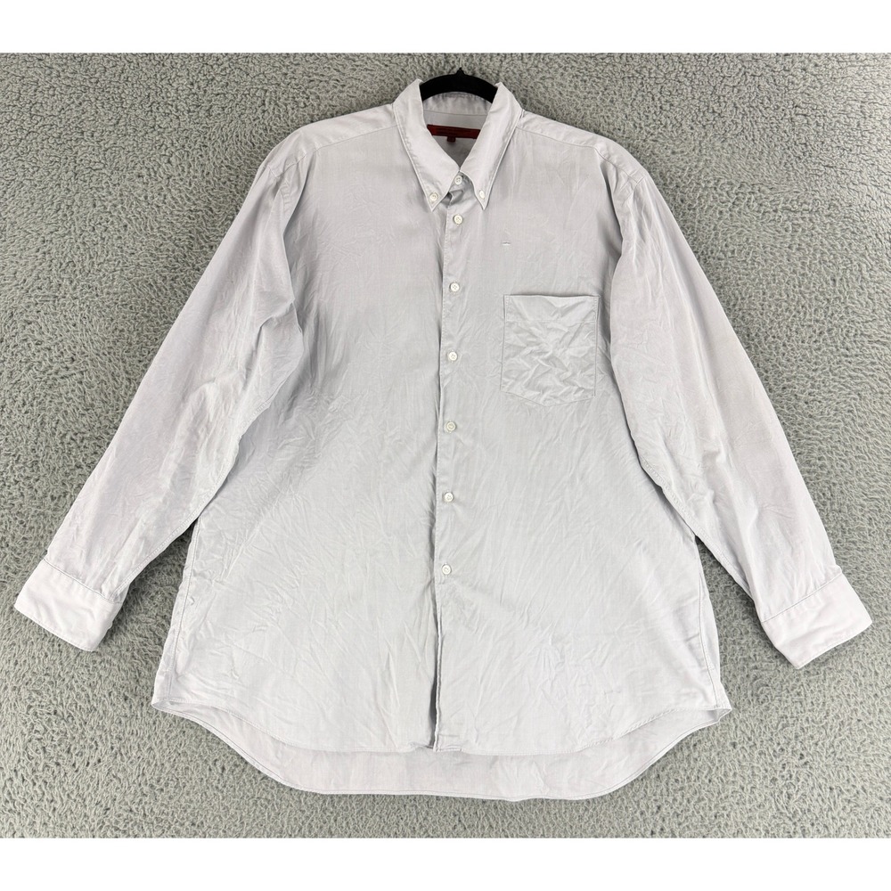 Comme des Garcons SHIRT Mens Large Gray Cotton Pique Button Down DK-B002 Japan